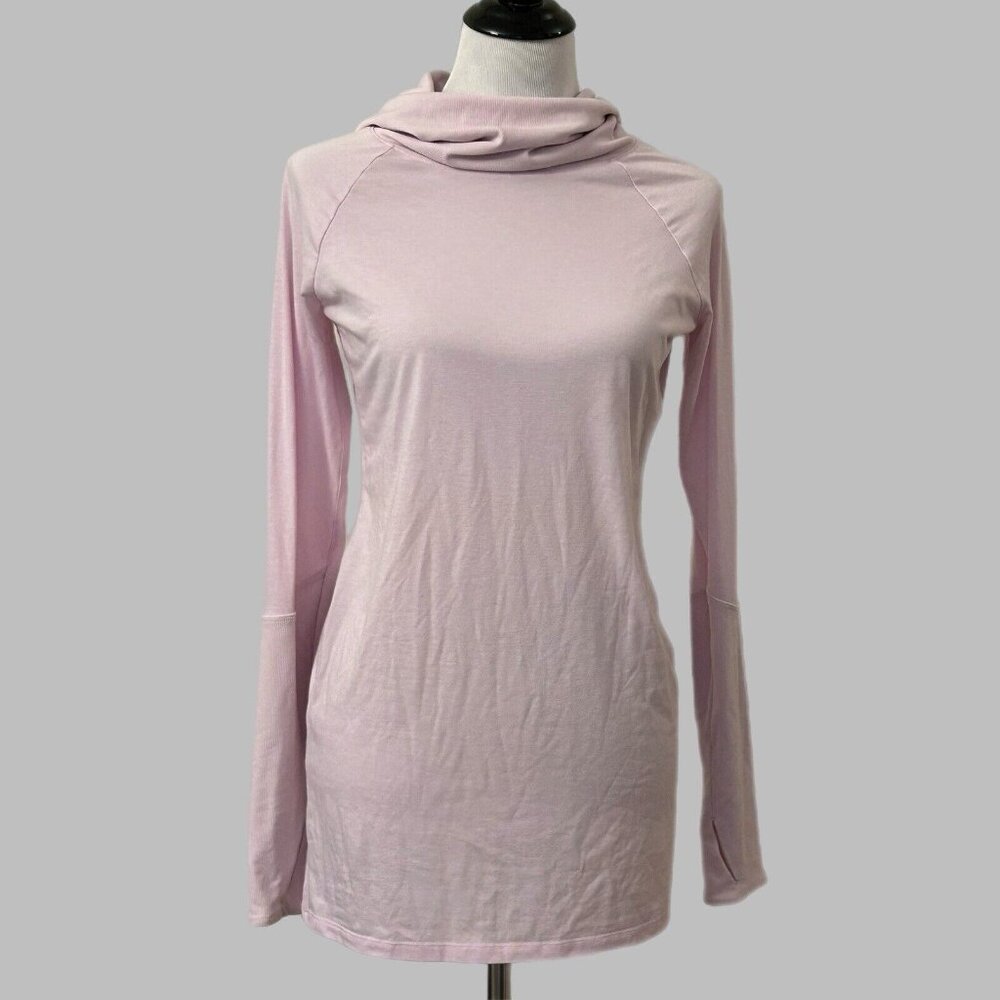 Athleta Womens Small Essence Hooded Cowl Neck Tunic Long Sleeve Lightweight